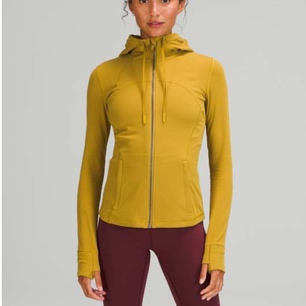 Lululemon Hooded Define Jacket Nulu Auric Gold Green Yellow Size 8 Hoodie